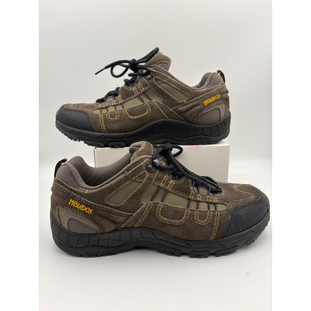Nevados Mens Brown Suede Low Top Hiking Trail Shoes CS0309WT1355 Size 9.5